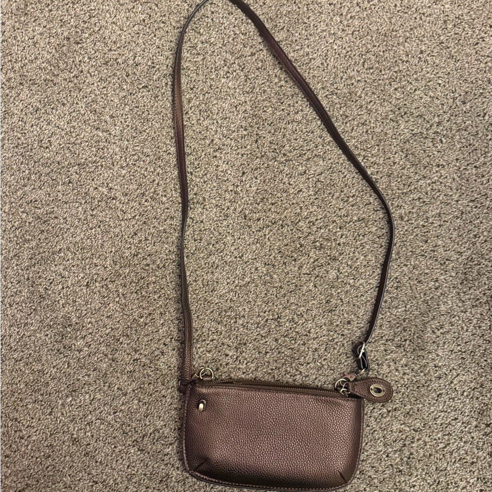 Joy Elegant Brown Leather Crossbody Bag